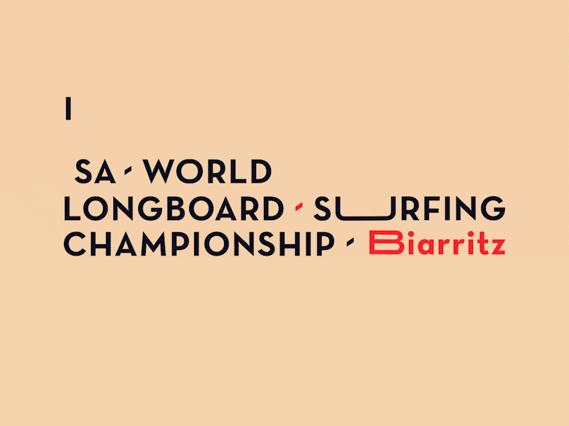 WLSC Longboard Championship LOGO aftereffects animation design illustration loop motion typography
