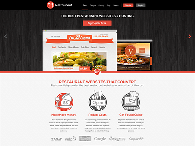 Restaurant Website food layout restaurant website