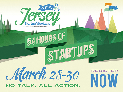 Front side of flyer for Startup Weekend