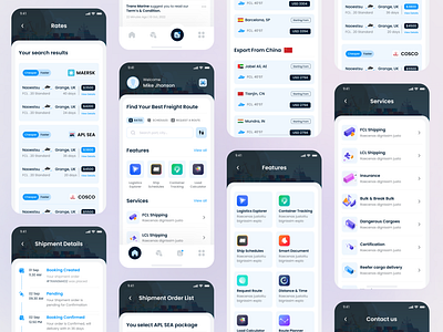 Trans Marine - Sea Freight App UI Design by Ahsan Sayeed on Dribbble