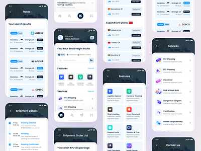 Trans Marine - Sea Freight App UI Design