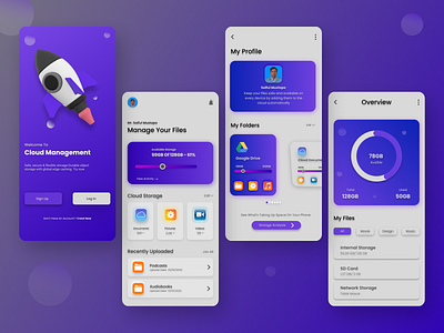 Cloud Management Apps app design graphic design typography ui