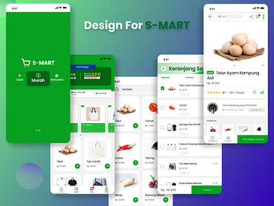 Design S-MART Apps app design illustration typography ui ux