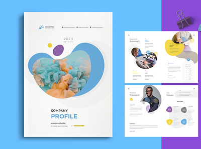 Company Profile 2023 a4 agency annual report brochure company profile corporate creative market envato graphic design layout professional profile template