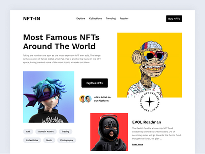 NFT Website Design article blog blog website crypto game website gaming header landing page marketplace news nft nft market nft marketplace nft ui nft web nft website ui web design website website design