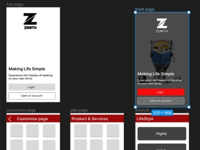 MY Zenithbank mobile app UI replica