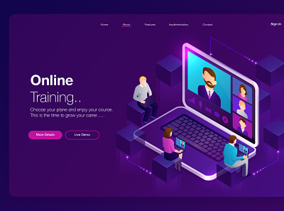 Online Training Web page