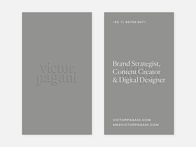 Personal business card brand branding business card clean elegant logo minimal simple stationery timeless typography