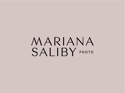 Logo Proposal - Mariana Saliby brand branding classic clean elegant feminine feminine logo green logo minimal photographer rose simple timeless typography