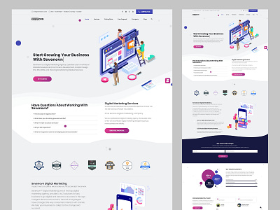 Website Design (Sevenovn - Digital Marketing Agency) business development frontenddeveloper ui uidesign userinterface website design websitedesign websitedevelopment wordpress wordpressdeveloper wordpresswebsite