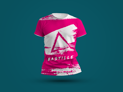 Bastille alternative bastille dribbbleweeklywarmup graphic music pink shirt shirt design