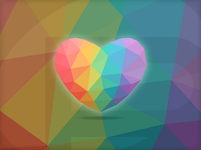 #LoveIsLove heart illustration lgbt love low orlando poly polygon pulse rainbow shooting wins
