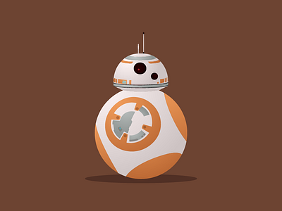 BB-8 bb 8 bb8 droid illustration may the fourth orange star wars