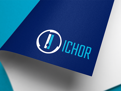 Ichor Logo blue branding cold cryo ice logo logos rebranding