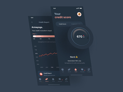 Credit Score App UI KIT - Freebie