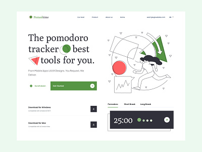 Pomodtime - Pomodoro Productivity Landing Page