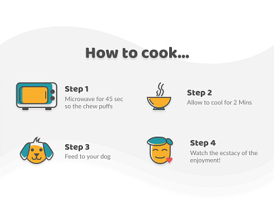 How to cook... Dog Chew graphic illustration shot ui vectors