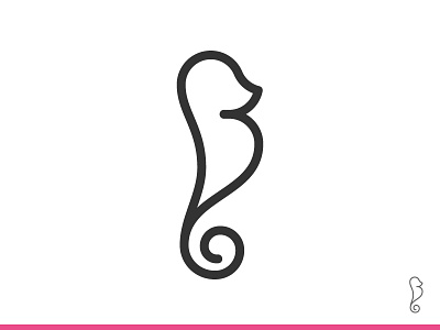 Seahorse cute debut icon logo mark sea seahorse