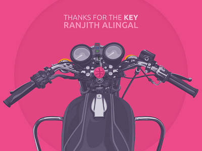 Hello Dribbble! debut dribbble first shot illustration yamaha rd 350