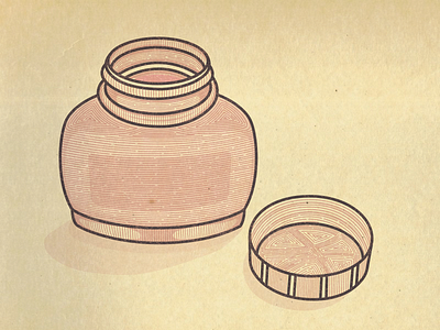 Ink Bottle bottle drawing dribbble illustration ink old paper vintage