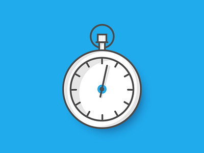 Stopwatch button clock icon illustration stopwatch time