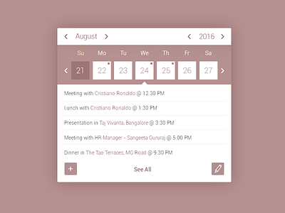 Weekly Calendar calendar day ui web week