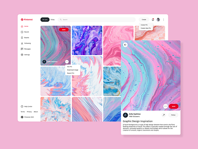 Pinterest Redesign Challenge app concept design redesign ui web