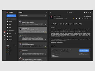 Gmail Redesign Concept