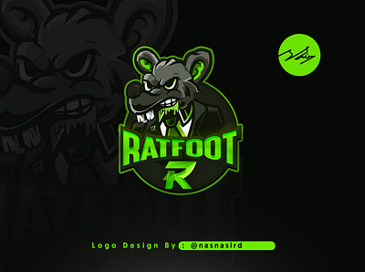 Rat Mascot Logo | Illustrated rat logo branding esports logo graphic design illustration logo mascot logo rat gaming logo rat mascot twitch logo typography