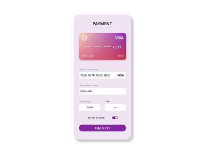 Credit card payment - Daily UI Challenge 002 daily ui ui