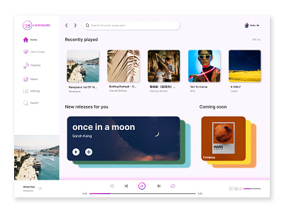 Music Player - Daily UI Challenge 009 daily ui music player ui