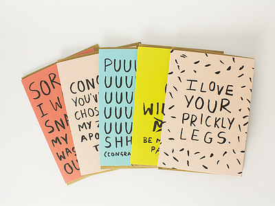 Tongue-in-cheek greeting cards