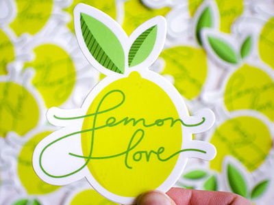 Lemon Love citrus debut first shot fresh fruit illustration lemon love sticker summer