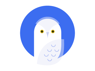 Hedwig bird blue geometric harry potter hedwig illustration owl pop of color