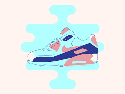 Shoe Illustration airmax icon illustration line nike shoe vector