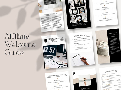 Affiliate Welcome Guide for Canva branding design graphic design