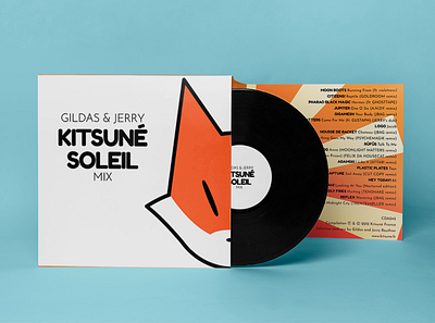 Kitsuné Soleil Mix Vinyl Redesign freepik graphic design illustration mockup music print vinyl