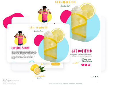 Ken-Monade Juice Bar Landing Page branding design figma graphic design juice juice bar logo small business start up ui web design webflow
