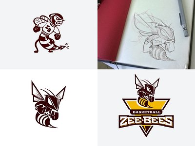 Zeebeez branding design flat illustration logo