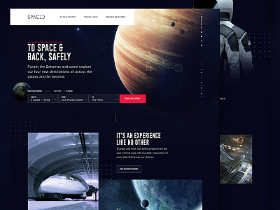 SPACED Landing Page Concept landing page spacedchallenge ui design website