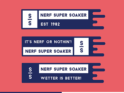 Nerf Super Soaker Logo/Slogans badge branding colorful design graphic graphic design identity illustration logo new