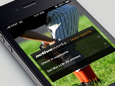 Mobile Check In App active baseball design ios iphone team sports ui ux