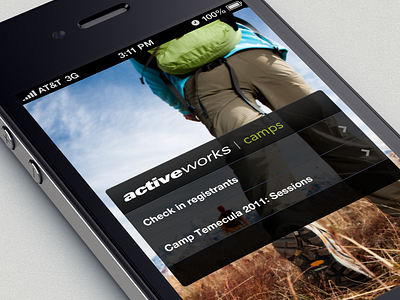 Mobile Check In App - for Camps active athletics camping ios iphone ui ux