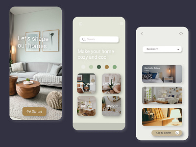 Furniture App app branding design furniture graphic design home ui