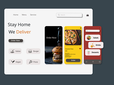 Food App app design food graphic design ui vector