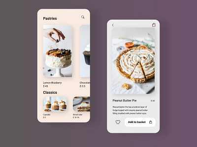 Pastry App app branding design graphic design pastry ui
