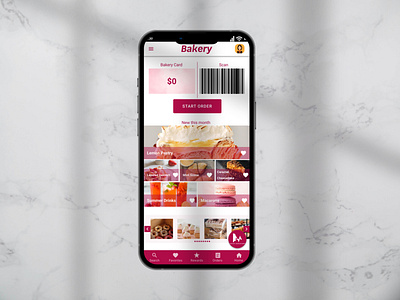 A Mobile app for a bakery app design typography ui ux