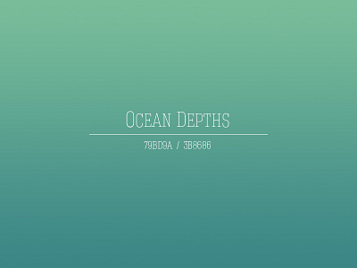 Ocean Depths color colour gradient ocean water