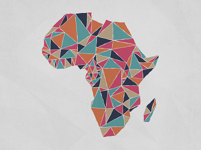 Africa africa color illustration shape texture triangle vector
