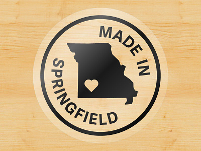 Made In Springfield Sticker city heart illustrator made in missouri mo springfield state sticker wood
